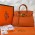 HERMES BİRKİN 30 CM HAKİKİ DERİ ORANJ ALTİN